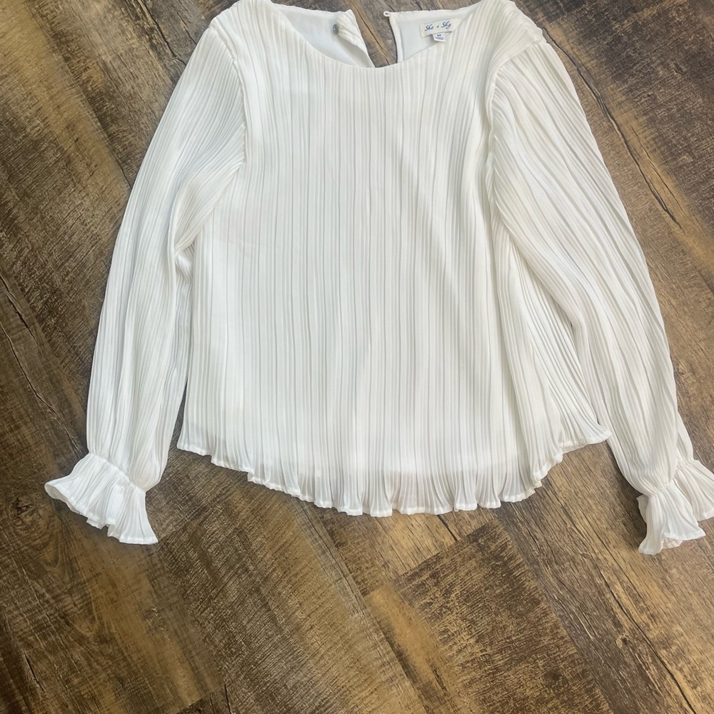 Long Sleeve White Blouse